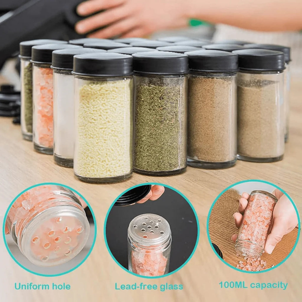18 Jar Rotating Spice Rack 360° Kitchen Spice Organizer