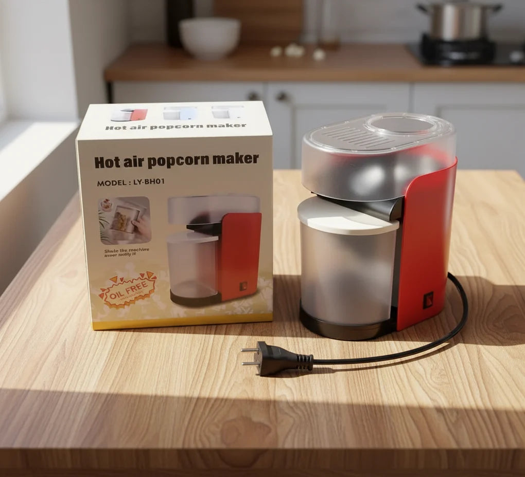Hot Air Popcorn Maker 1200W  Oil-Free Popcorn Machine